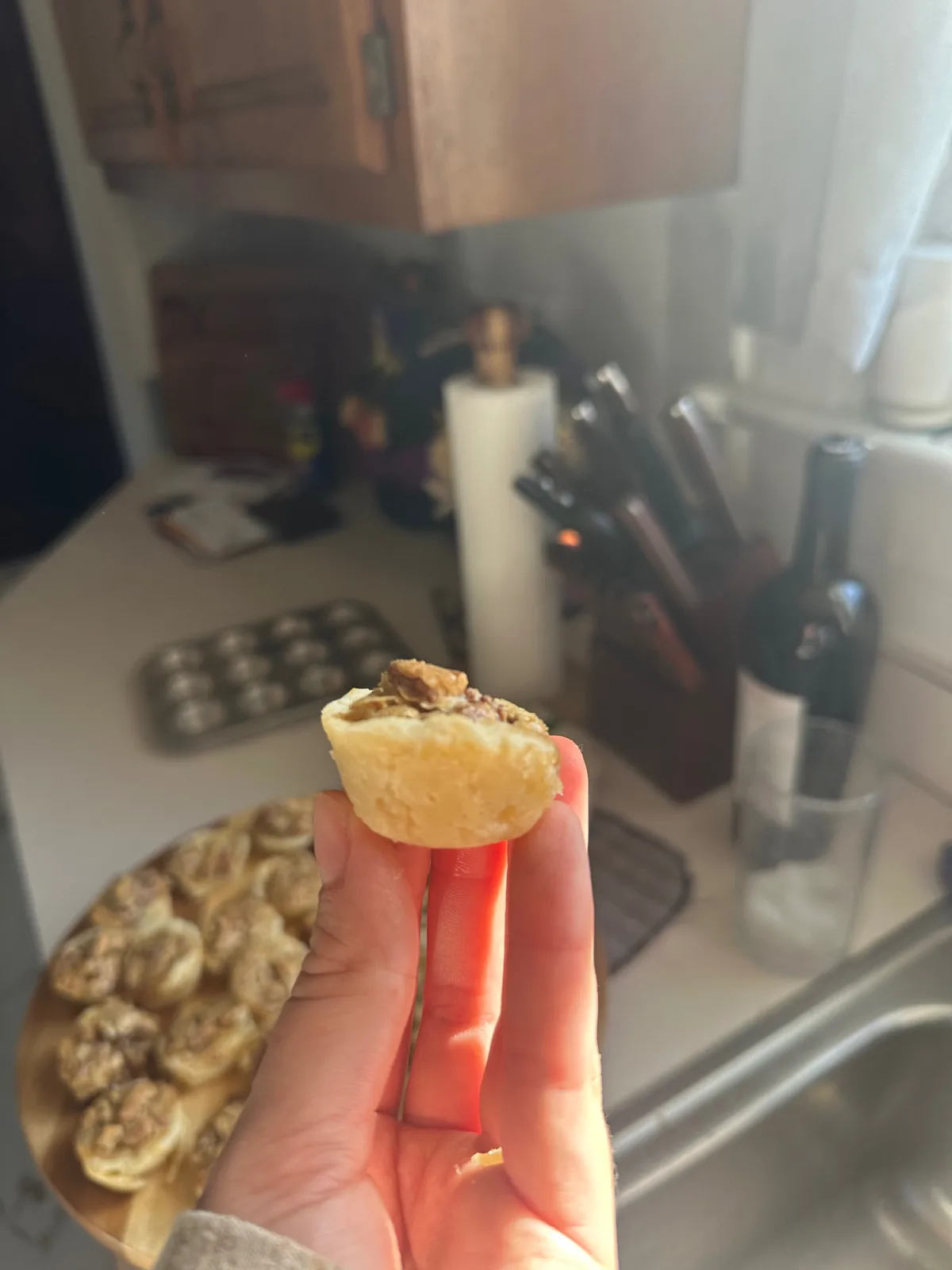 Golden Pecan Tassies (Mini Pecan Pie Cookies)
