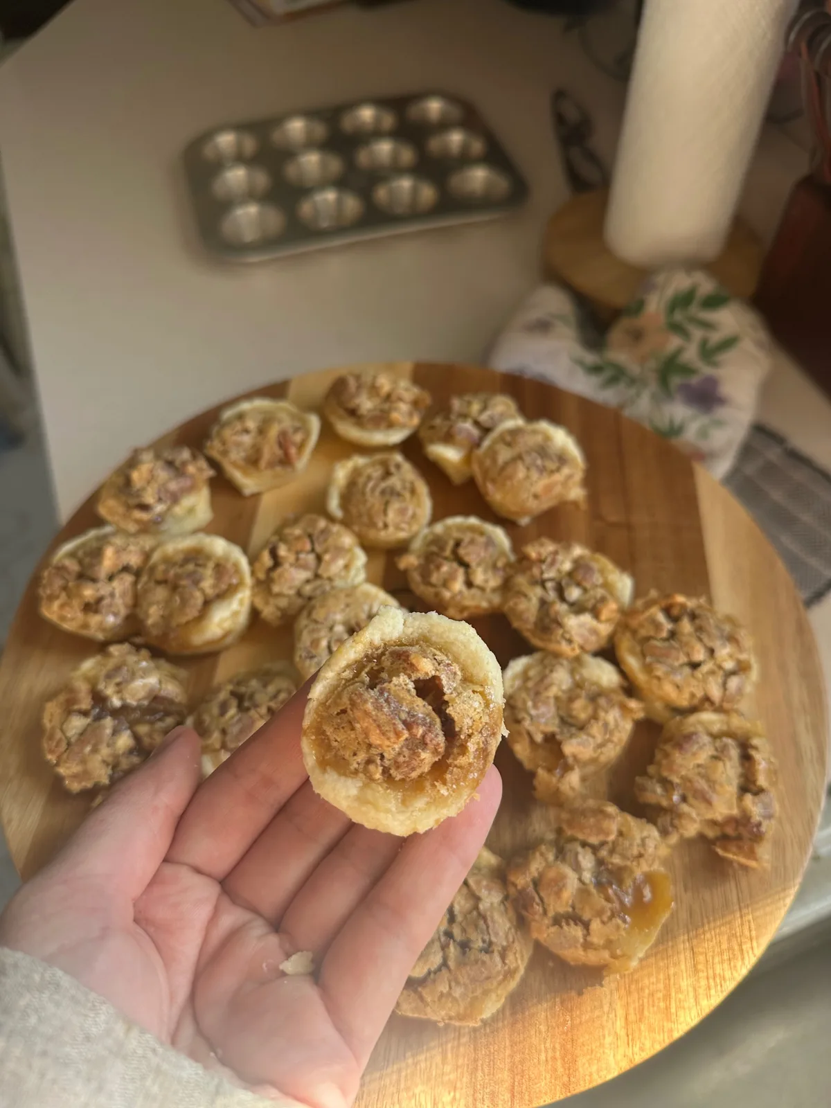 Golden Pecan Tassies (Mini Pecan Pie Cookies)